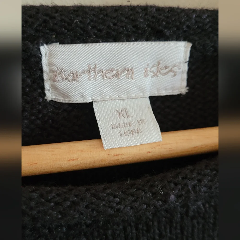 Vtg Northern Isles Ramie Blend Rolled Hem Pullover Christmas Sweater, Women's XL - Picture 5 of 12